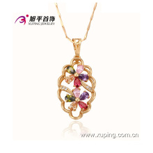 Fashion Xuping Elegante Vergoldete Schmucksache-Legierungs-Blumen-Anhänger mit CZ-Diamant - 30703